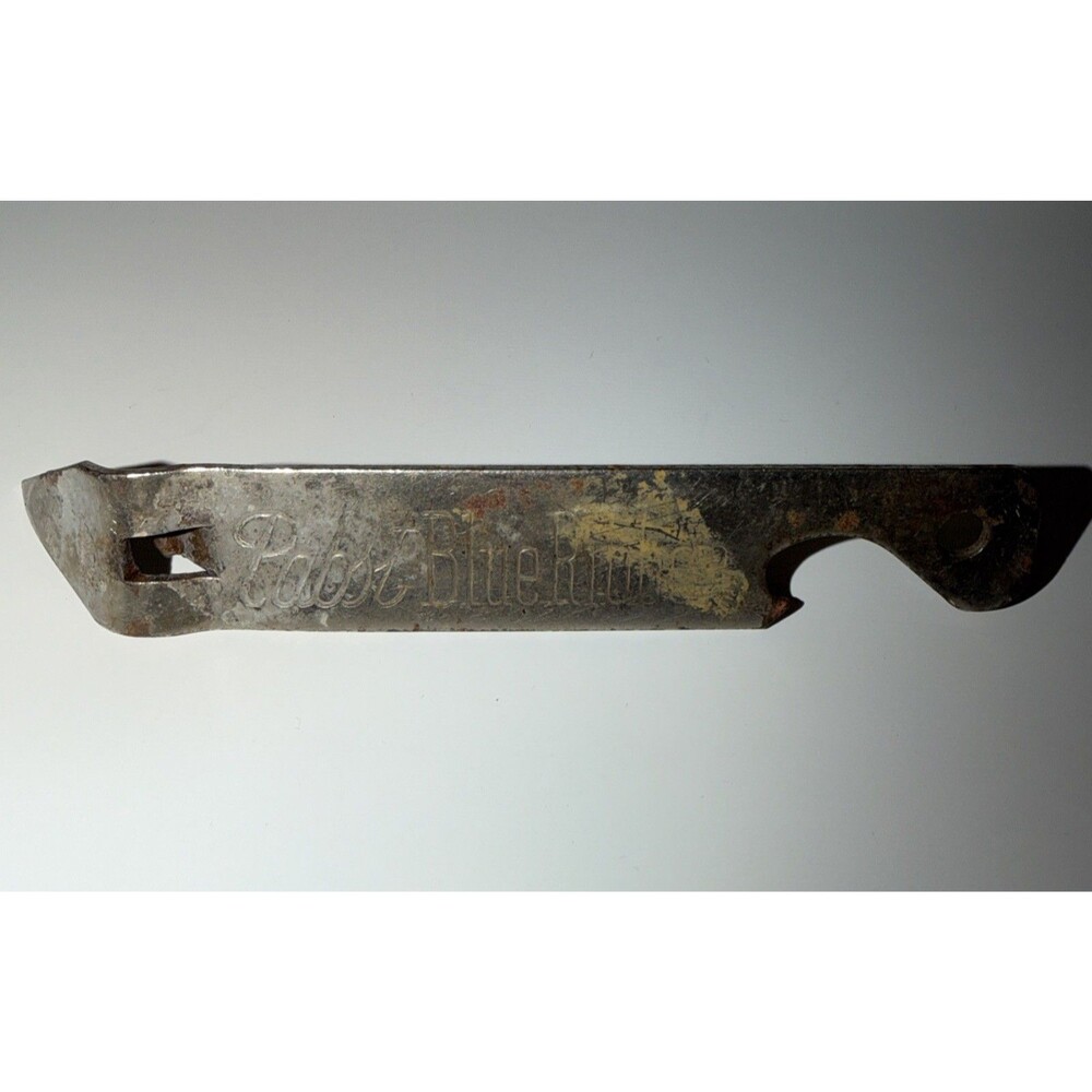 Vintage Pabst Blue Ribbon Beer Bottle Can Opener Double Sided Retro